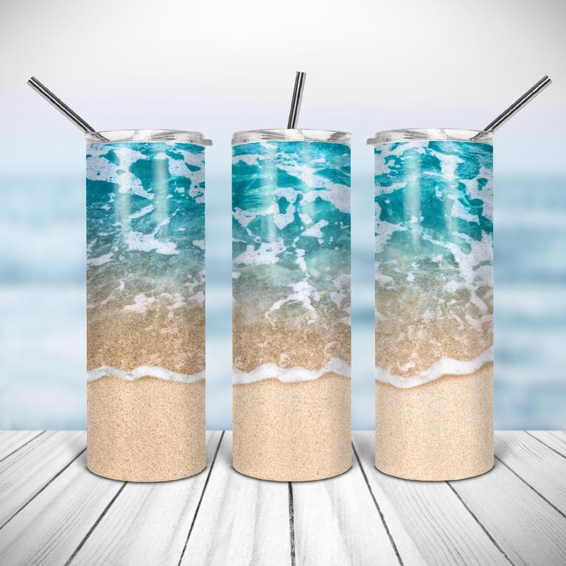 Beach (Scene 2) 20 Oz Sublimation Tumbler