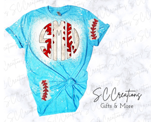 Load image into Gallery viewer, &quot;Baseball/Monogram&quot;- Short Sleeve Adult/Youth T-Shirt
