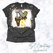 Load image into Gallery viewer, &quot;LOVE/Bulldogs-Yellow &amp; Gold&quot;-Short Sleeve Adult/Youth T-Shirt
