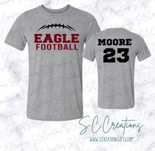 Load image into Gallery viewer, &quot;Eagle FOOTBALL/Personalized&quot;- Short Sleeve Adult/Youth T-Shirt
