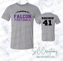 Load image into Gallery viewer, &quot;Falcon FOOTBALL/Personalized&quot;- Short Sleeve Adult/Youth T-Shirt
