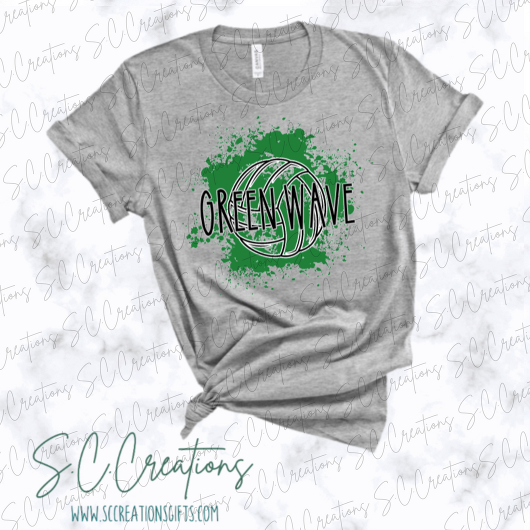 GREEN WAVE VOLLEYBALL-Short Sleeve