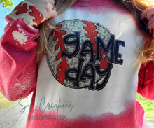 Load image into Gallery viewer, &quot;Game Day-Leopard/Baseball&quot;- Short Sleeve T-Shirt/Sweatshirt
