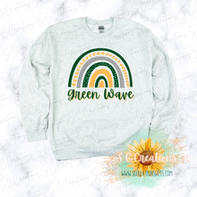 Load image into Gallery viewer, &quot;Green Wave-Rainbow&quot;-Sweatshirt/Tshirt
