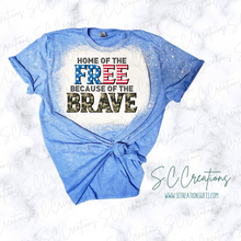 Load image into Gallery viewer, &quot;Home of the Free because of the Brave&quot;- Short Sleeve Adult/Youth T-Shirt
