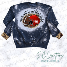 Load image into Gallery viewer, &quot;My Heart is on that Football Field-Leopard&quot;-Sweatshirt/Hoodie
