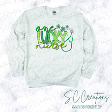 Load image into Gallery viewer, &quot;ONE LUCKY NURSE-St Pattys Day&quot;-Sweatshirt/Tshirt
