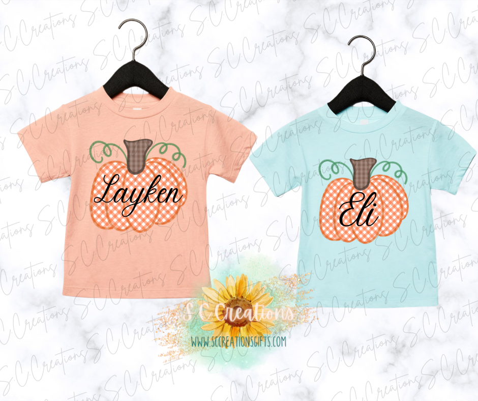 Personalized Pumpkin-Youth T-Shirt