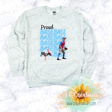 Load image into Gallery viewer, &quot;CUSTOM-Baseball Mom-Photo Design&quot;-Sweatshirt/Tshirt
