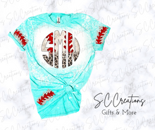 Load image into Gallery viewer, &quot;Leopard Baseball /Monogram&quot;- Short Sleeve Adult/Youth T-Shirt
