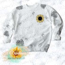 Load image into Gallery viewer, &quot;Sunflower Distressed Leopard&quot;-Sweatshirt
