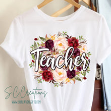 Load image into Gallery viewer, &quot;Teacher Floral&quot;- Short Sleeve T-Shirt
