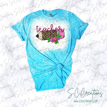 Load image into Gallery viewer, &quot;Teacher Leopard Pencil-Short Sleeve Adult T-Shirt
