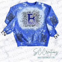 Load image into Gallery viewer, &quot;Bulldogs Distressed/Leopard-Royal&quot;-Sweatshirt
