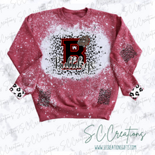 Load image into Gallery viewer, &quot;Bulldogs RED Distressed/Leopard&quot;-Sweatshirt
