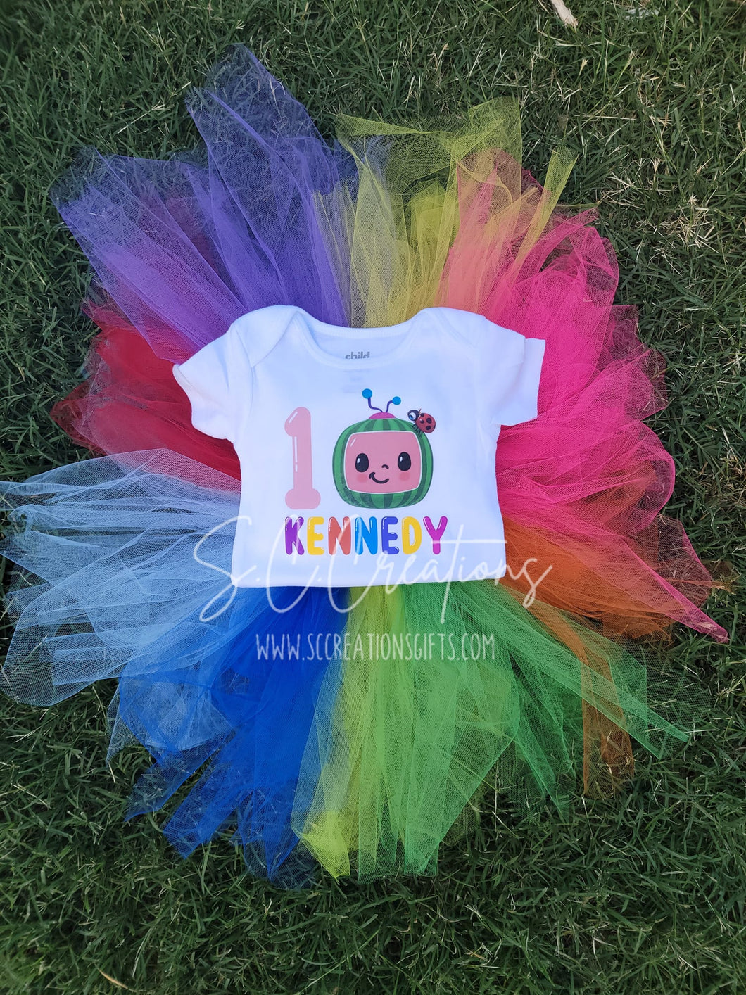 Cocomelon Themed Infant/Youth Tutu Set