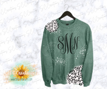 Load image into Gallery viewer, &quot;Leopard-Bleached Monogram&quot;-Sweatshirt
