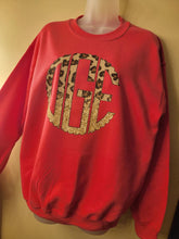 Load image into Gallery viewer, &quot;Leopard/Gold Monogram&quot;- Short Sleeve T-Shirt
