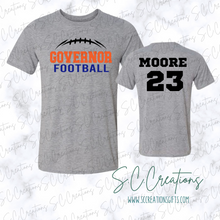 Load image into Gallery viewer, &quot;Governor FOOTBALL/Personalized&quot;- Short Sleeve Adult/Youth T-Shirt
