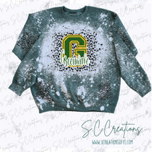 Load image into Gallery viewer, &quot;Greenwave Distressed/Leopard&quot;-Sweatshirt
