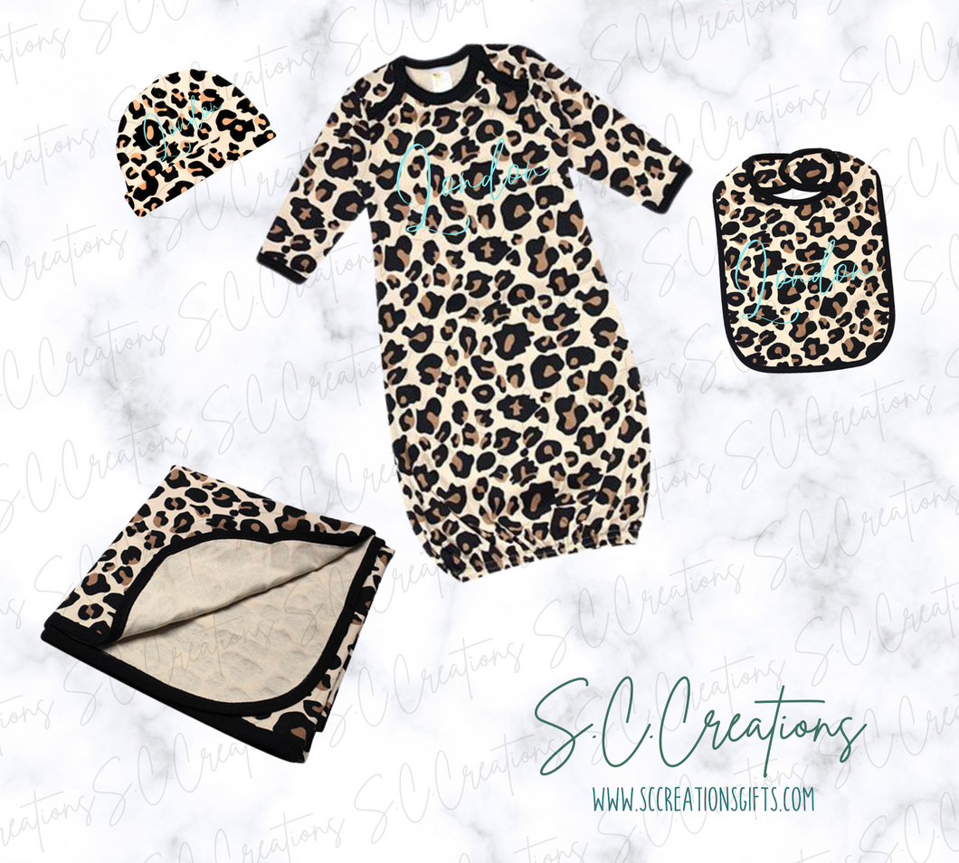 Leopard Infant Baby Gift Set