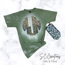 Load image into Gallery viewer, &quot;Leopard/Camo Monogram&quot;- Short Sleeve T-Shirt
