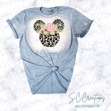 Load image into Gallery viewer, Leopard/Minnie&quot;- Short Sleeve Adult/Youth T-Shirt
