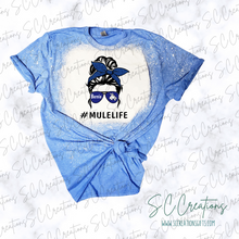 Load image into Gallery viewer, &quot;Mules Life/Messy Bun&quot;-Short Sleeve Adult/Youth T-Shirt
