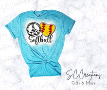 Load image into Gallery viewer, &quot;PEACE LOVE SOFTBALL&quot;-Short Sleeve Adult/Youth T-Shirt
