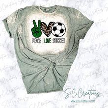 Load image into Gallery viewer, &quot;Peace Love Soccer&quot;- Short Sleeve Adult/Youth T-Shirt
