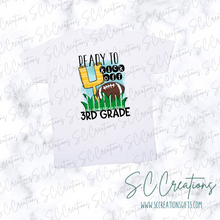 Load image into Gallery viewer, &quot;Ready to kick off 3rd Grade&quot; (Available in Prek-6th) - Short Sleeve Youth T-Shirt
