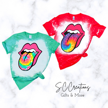 Load image into Gallery viewer, &quot;Tie Dye/Lips&quot;-Short Sleeve Adult/Youth T-Shirt
