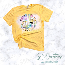 Load image into Gallery viewer, &quot;Leop Rainbow &amp; Stripes/Monogram&quot;-Short Sleeve Adult/Youth T-Shirt
