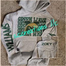 Load image into Gallery viewer, CUSTOMIZED-Stacked School Spirit Hoodies
